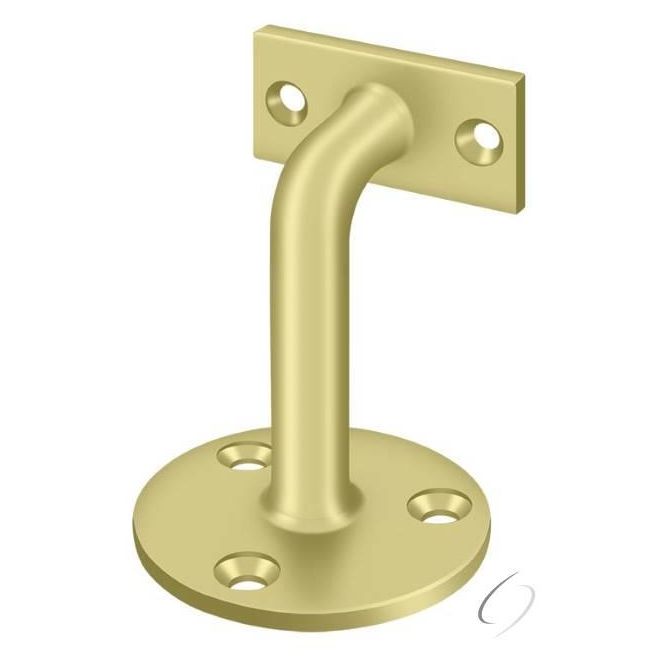 HRC253U3 Hand Rail Brackets; 3" Projection; Bright Brass Finish