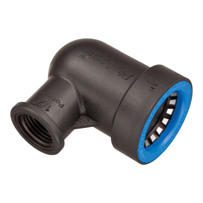 37675 - 1" Blu-Lock 3x by 1/2" Female Pipe Thread Reducing Elbow