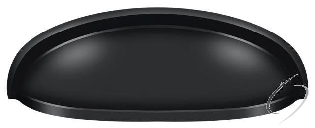 K407U19 Elongated Shell Pull 4-1/2"; Black Finish