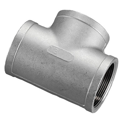K606-12 - 3/4" Threaded Tee, 316 Stainless Steel
