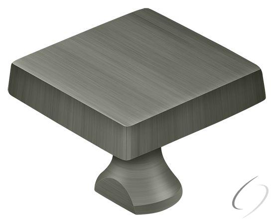 KBSU15A Solid Brass Square Knob For Heavy Duty Bolt; Antique Nickel Finish