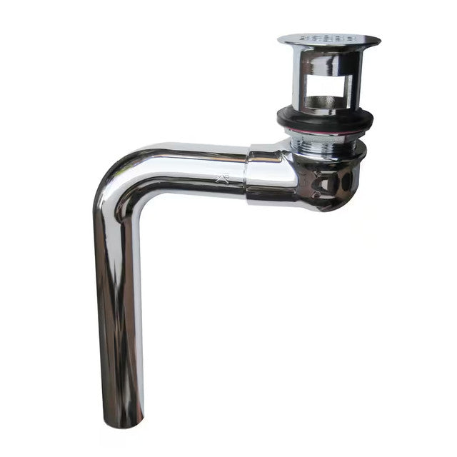 5700PC - 1-1/4" Cast Brass Offset Grid Drain - Cast Brass - Polished Chrome