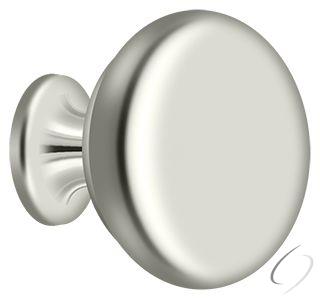 KR114U14 Knob Round Solid; Bright Nickel Finish