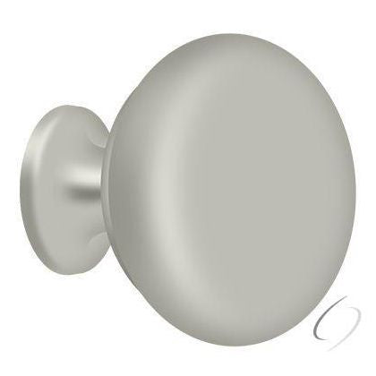 KR114U15 Knob Round Solid; Satin Nickel Finish