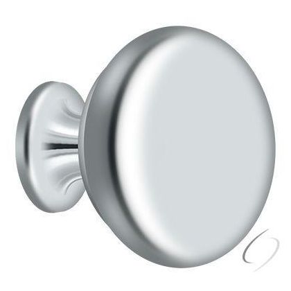 KR114U26 Knob Round Solid; Bright Chrome Finish