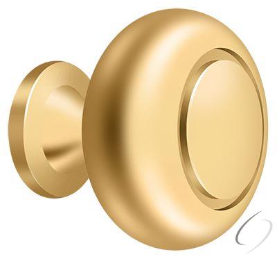 KR119CR003 Knob Round Groove; Lifetime Brass Finish