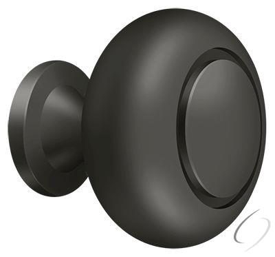 KR119U10B Knob Round Groove; Oil Rubbed Bronze Finish