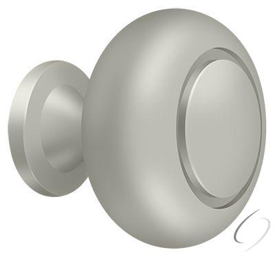 KR119U15 Knob Round Groove; Satin Nickel Finish