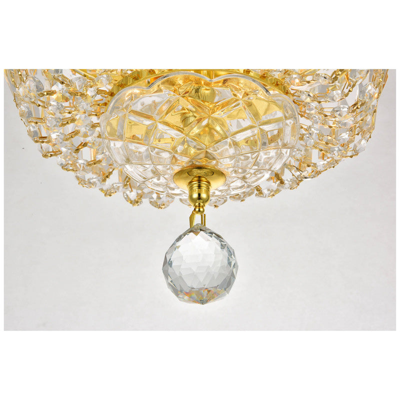 Elegant Lighting Wiley 4 Light 10" Flush Mount