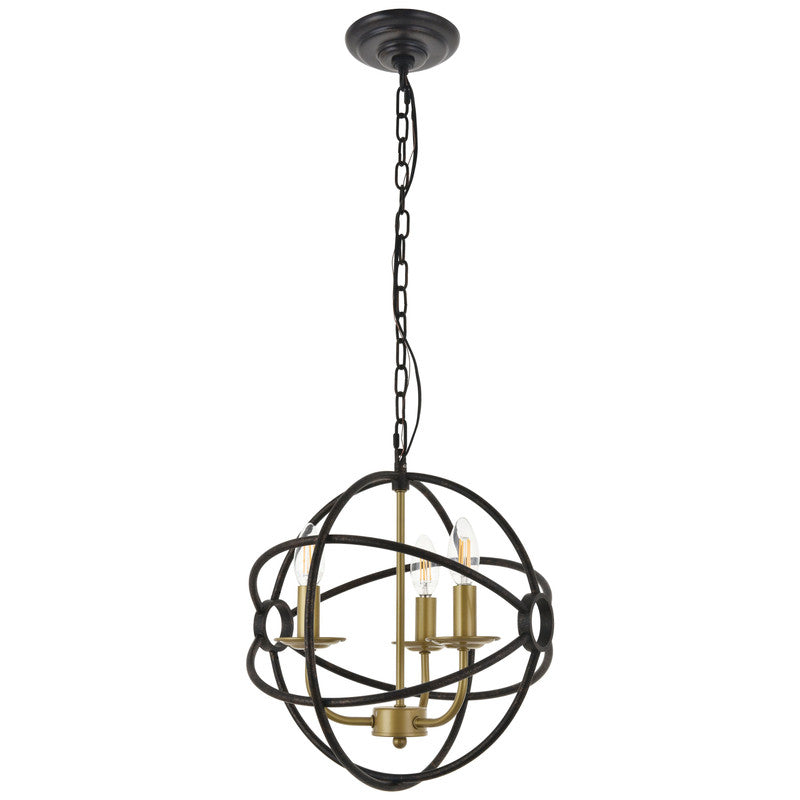 Elegant Lighting Octavia 3 Light 14" Chandelier