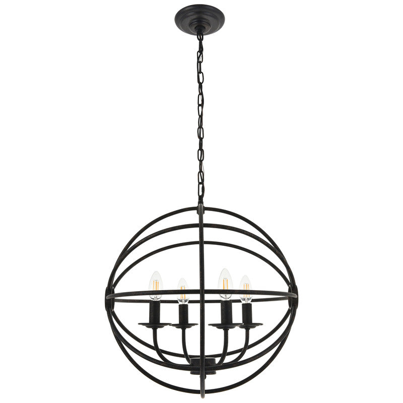 Elegant Lighting Octavia 4 Light 18" Chandelier