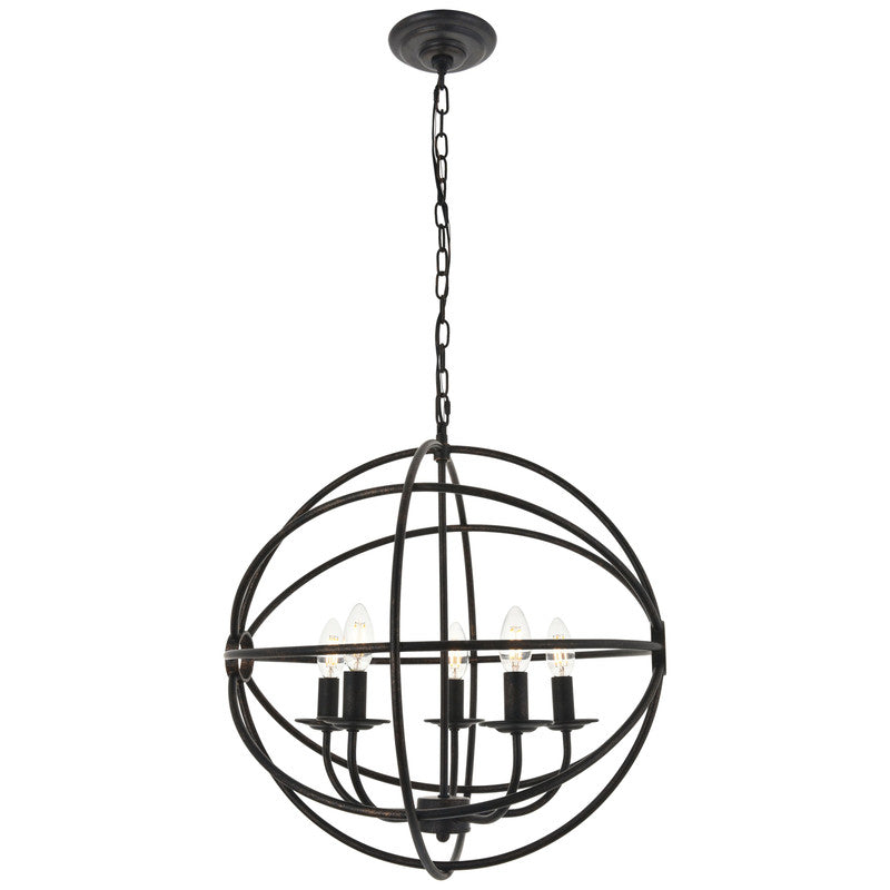 Elegant Lighting Octavia 5 Light 20" Chandelier