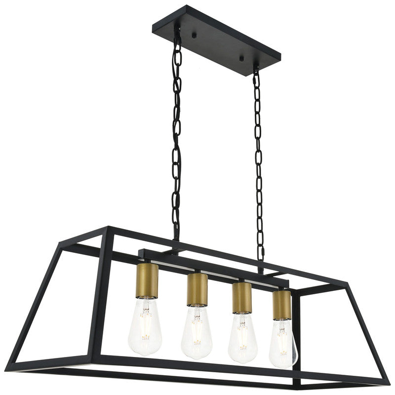 Elegant Lighting Resolute 4 Light 32" Chandelier
