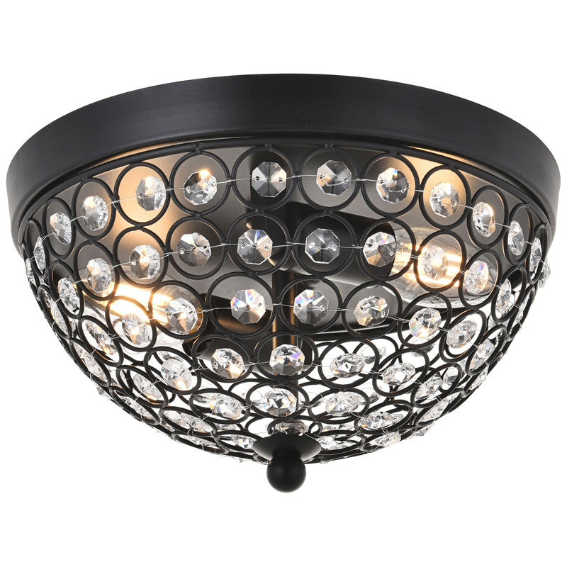 Elegant Lighting Taye 2 Light 10" Flush Mount