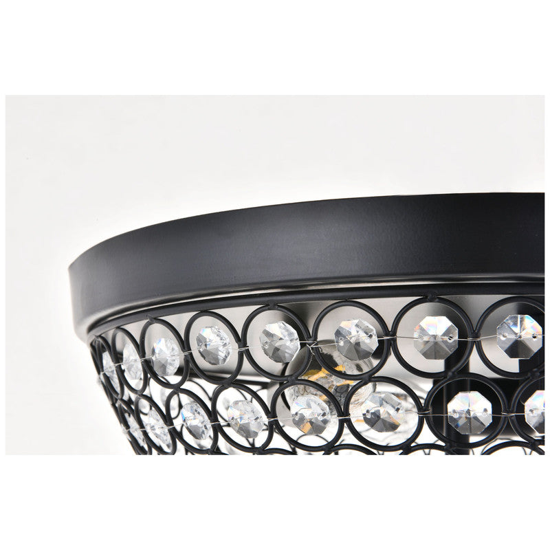 Elegant Lighting Taye 3 Light 14" Flush Mount