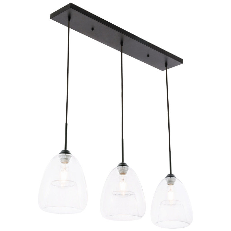 Elegant Lighting Kason 3 Light 36" Chandelier