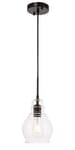 Elegant Lighting Pierce 1 Light Pendant - LD6201BK