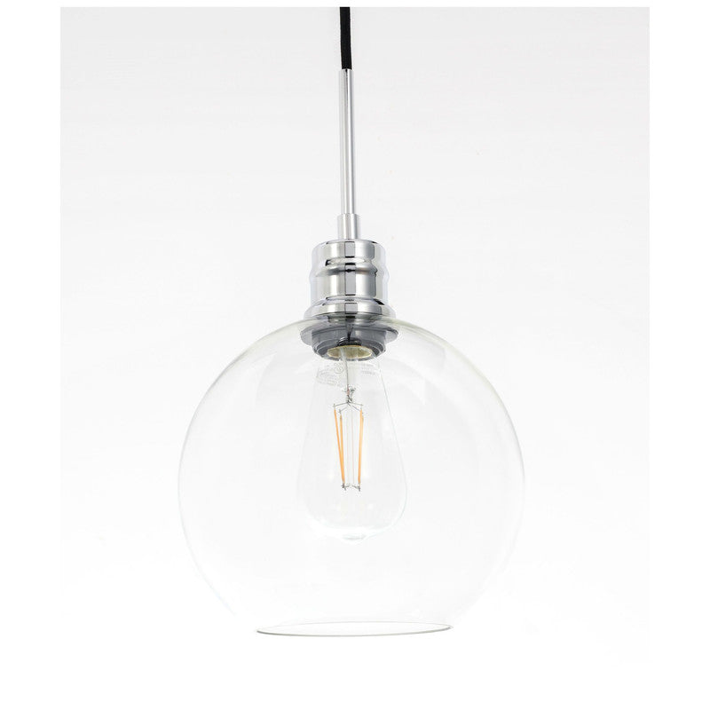 Elegant Lighting Emett 1 Light 8" Pendant - LD6204BK