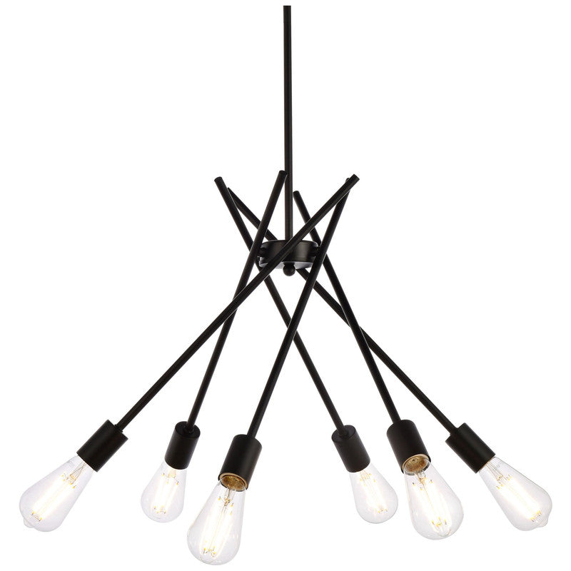 Elegant Lighting Lucca 6 Light 23" Chandelier