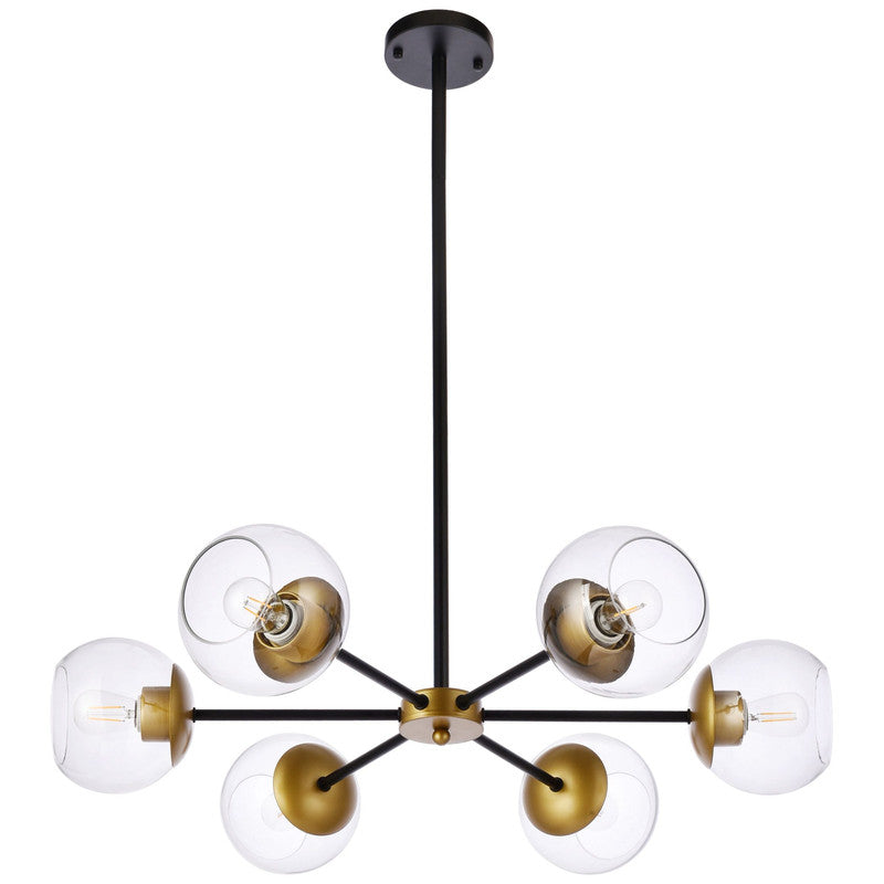 Elegant Lighting Briggs 6 Light 30" Chandelier