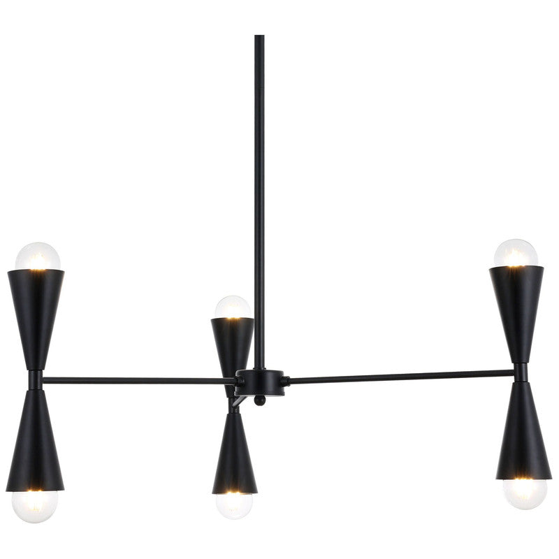 Elegant Lighting Cade 6 Light 34" Chandelier