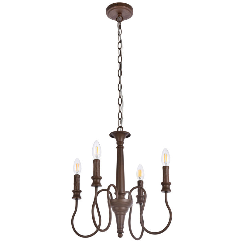 Elegant Lighting Flynx 4 Light 17" Chandelier