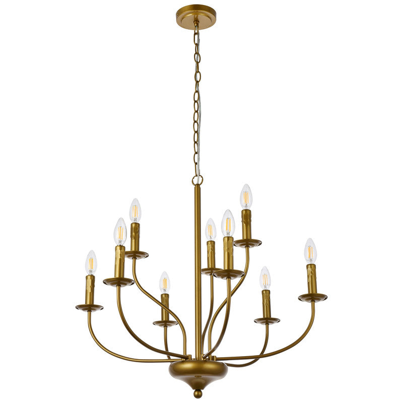 Elegant Lighting Westley 9 Light 28" Chandelier
