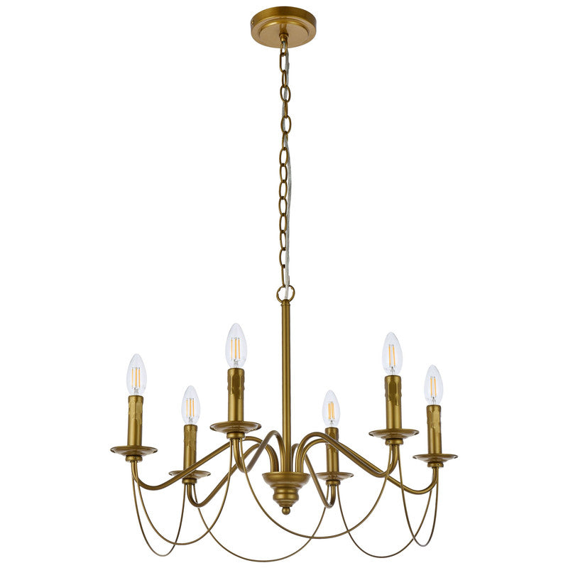 Elegant Lighting Westley 6 Light 24" Chandelier - LD7048D24