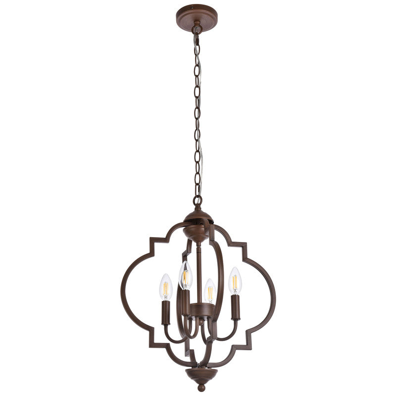 Elegant Lighting Sandara 4 Light 17" Chandelier