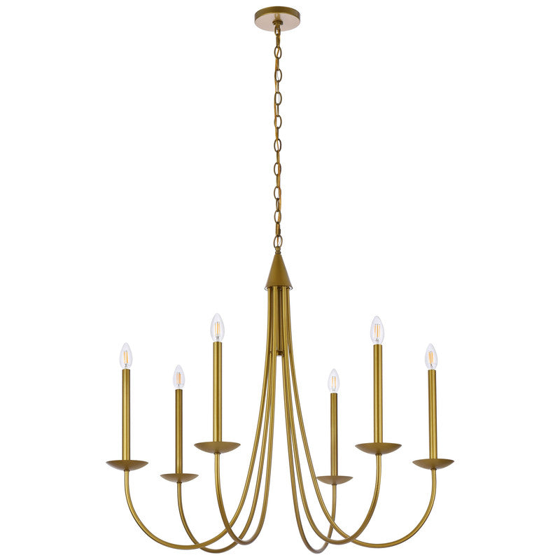 Elegant Lighting Cohen 6 Light 36" Chandelier