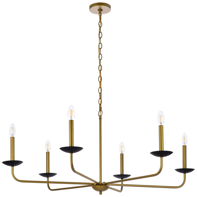 Elegant Lighting Cohen 6 Light 42" Wide Chandelier - LD812D42