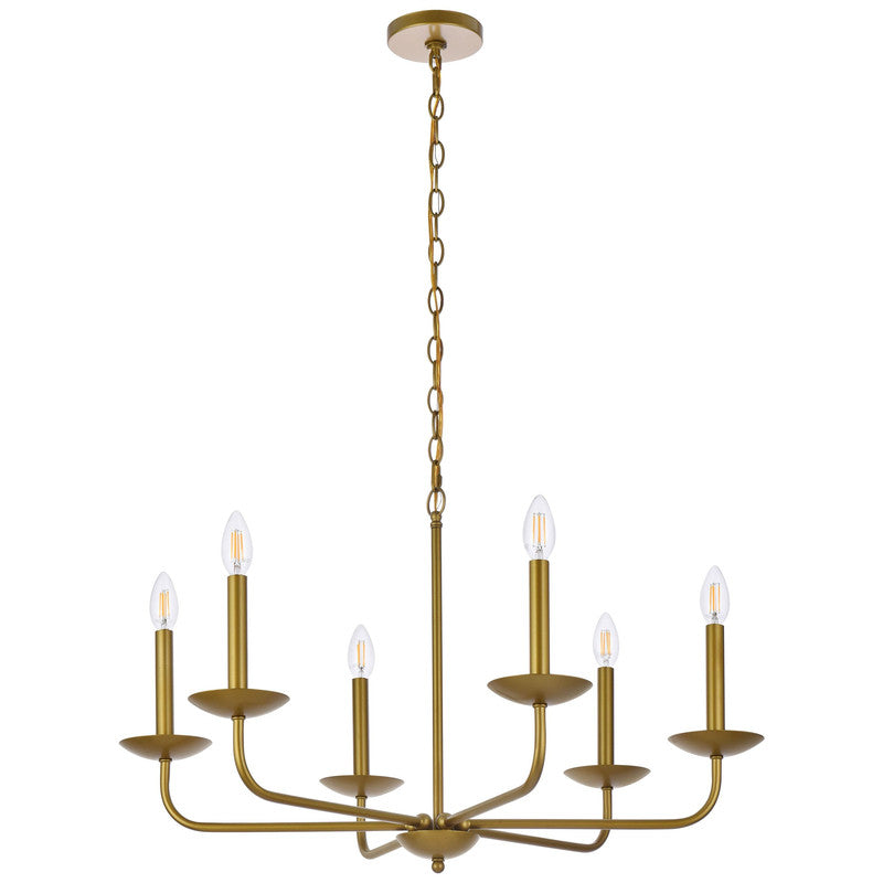 Elegant Lighting Cohen 6 Light 30" Chandelier