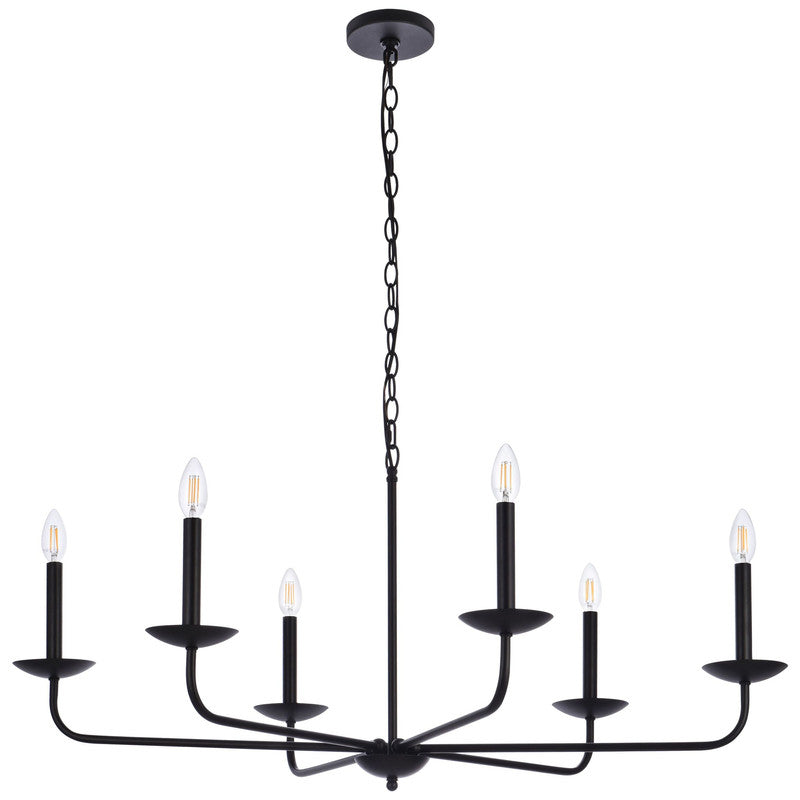 Elegant Lighting Cohen 6 Light 42" Wide Chandelier - LD812D42