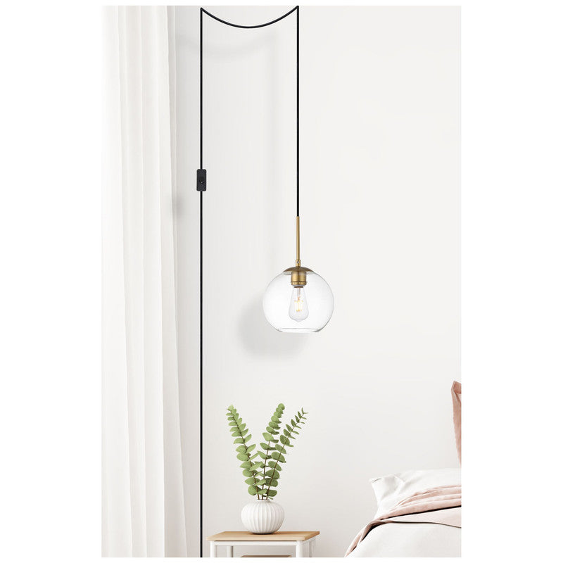 Elegant Lighting Baxter 1 Light 8" Pendant