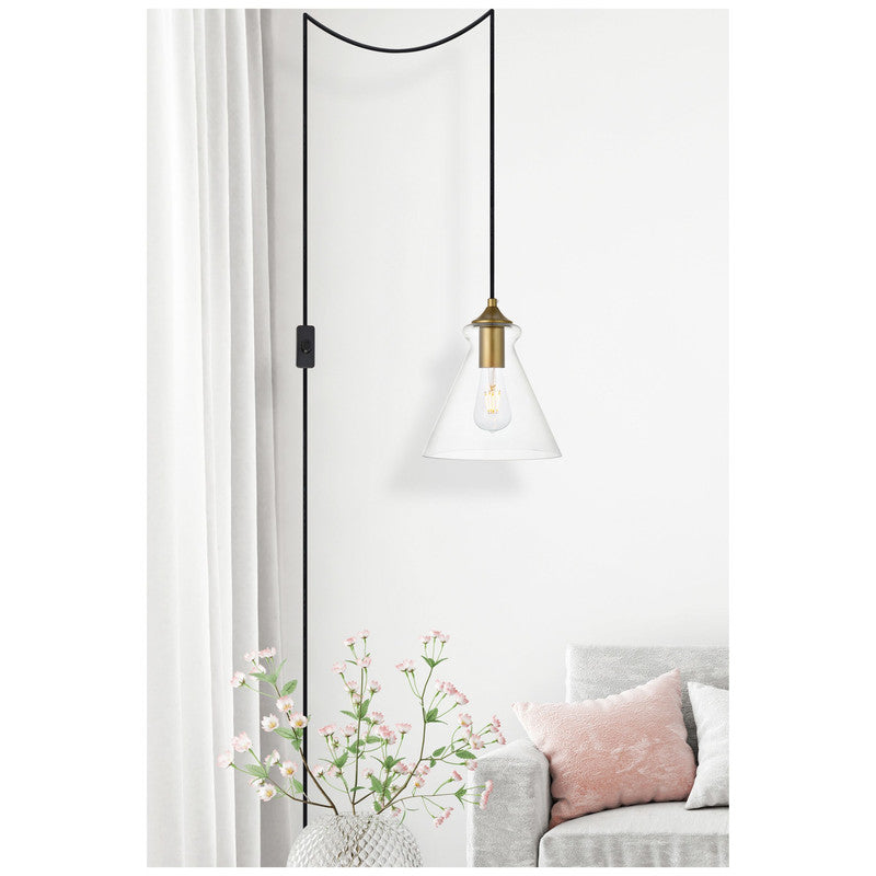 Elegant Lighting Destry 1 Light 8" Pendant