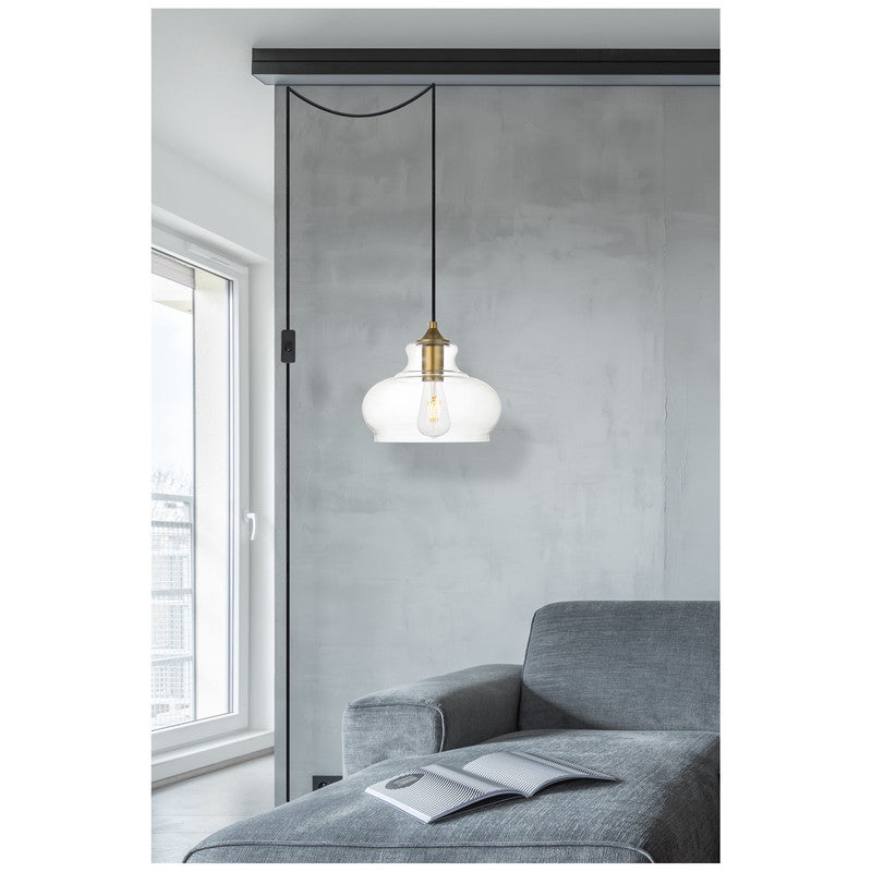 Elegant Lighting Destry 1 Light 9" Pendant