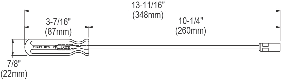 Elkay LK350 - Elkay Extra Long Sink Screwdriver