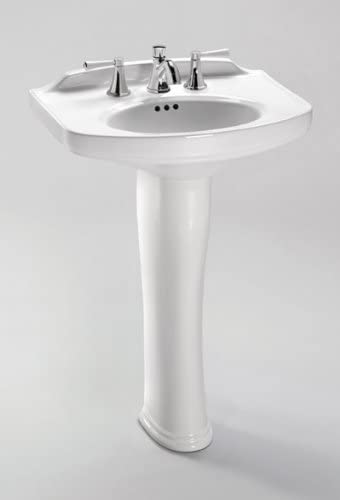 Toto LPT642.4#03 - Dartmouth 24-1/4" Pedestal Bathroom Sink with 3 Faucet Holes Drilled,4"Faucet Centers and Overflow-Bone