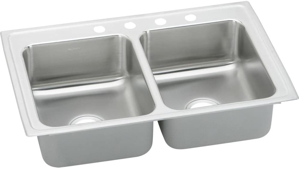 Elkay LR29220 - 18 Gauge Stainless Steel 29" x 22" x 7.625" Double Bowl Drop-in Kitchen Sink