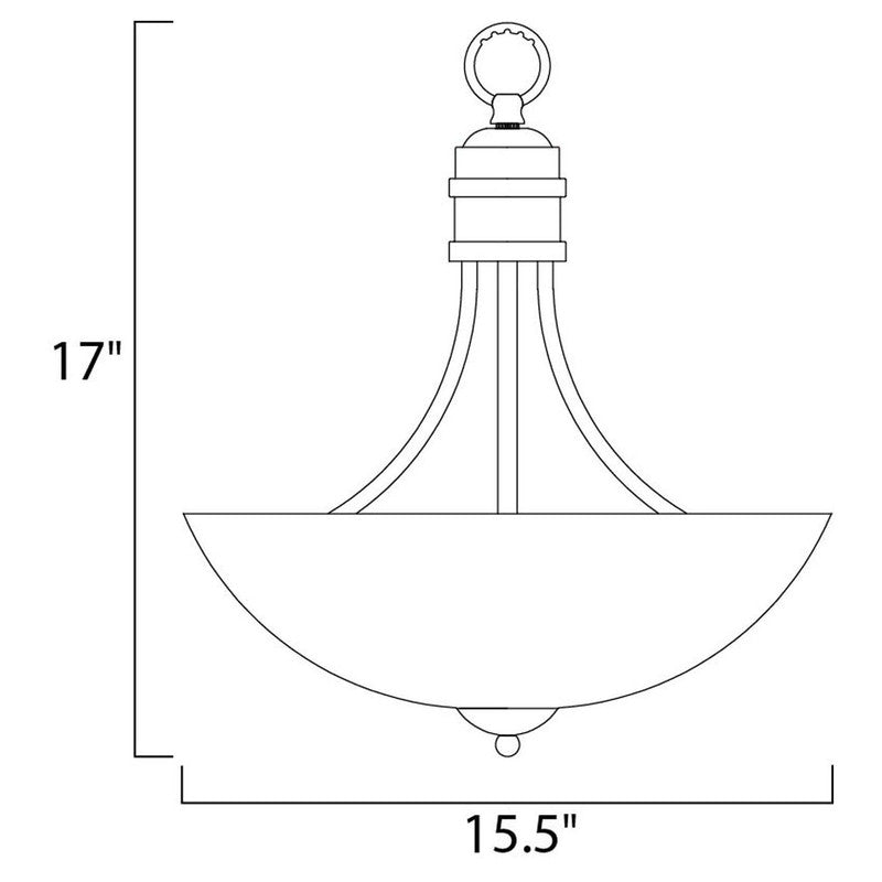 Maxim 10044FTOI - Logan 3 Light 17" Pendant