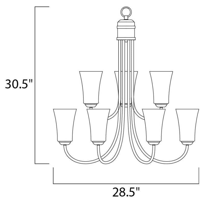 Maxim 10046FTOI - Logan 9 Light 31" Chandelier