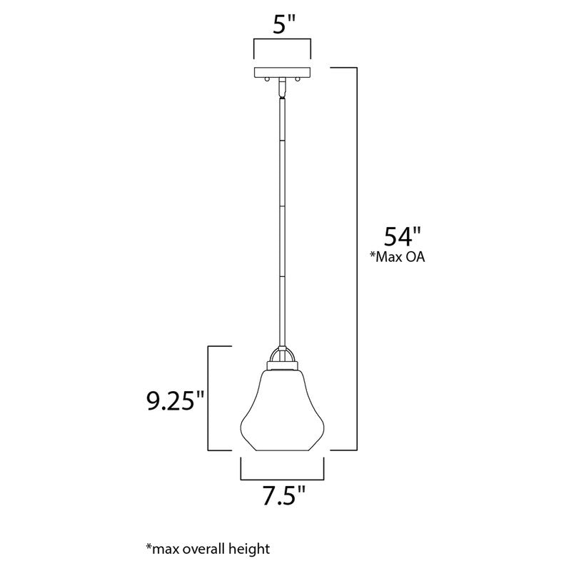 Maxim 10091CLSN - Dianne 1 Light 10" Pendant