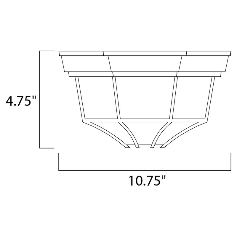 Maxim 1020BK - Crown Hill 2 Light 11" Flush Mount