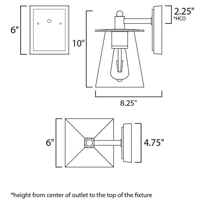 Maxim 10312CLBZGLD - Chalet 1 Light 10" Wall Sconce