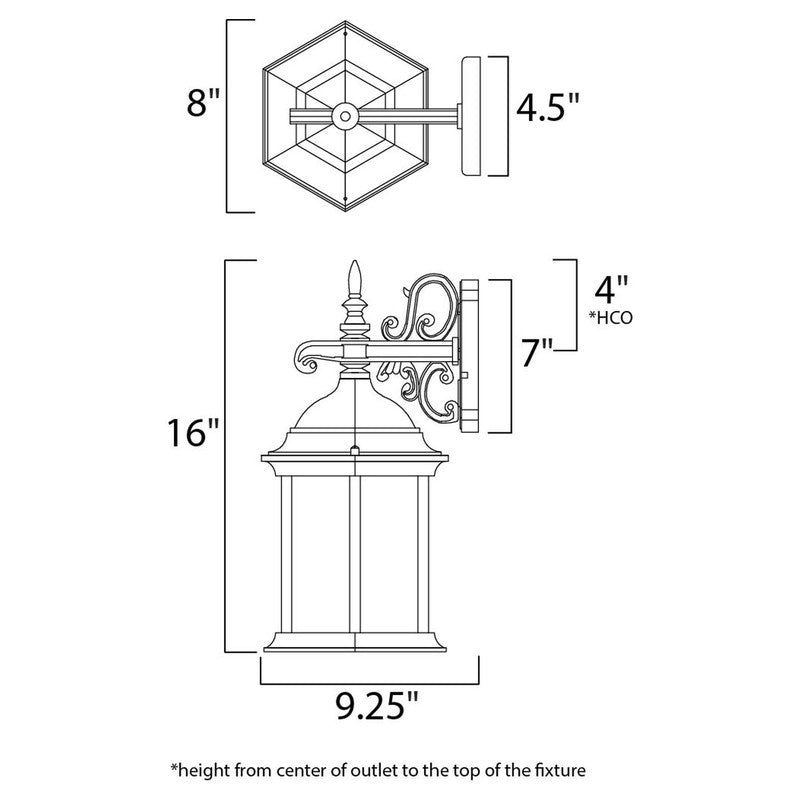 Maxim 1071CLEB - Builder Cast 1 Light 16" Wall Sconce