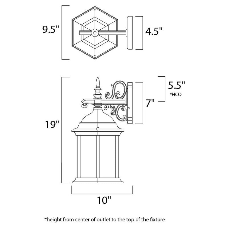Maxim 1073CLEB - Builder Cast 3 Light 19" Wall Sconce
