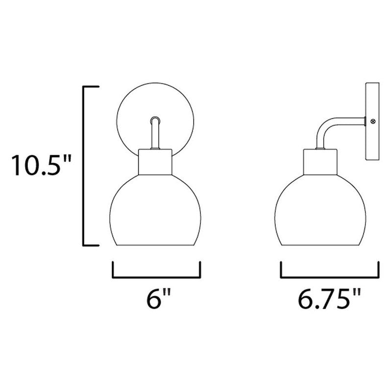 Maxim 11271SWBK - Coraline 1 Light 11" Wall Sconce