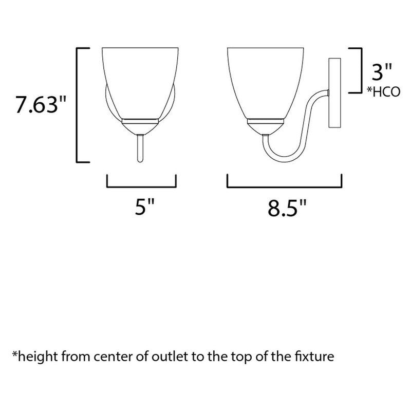 Maxim 11381FTSN - Axis 1 Light 9" Vanity Light