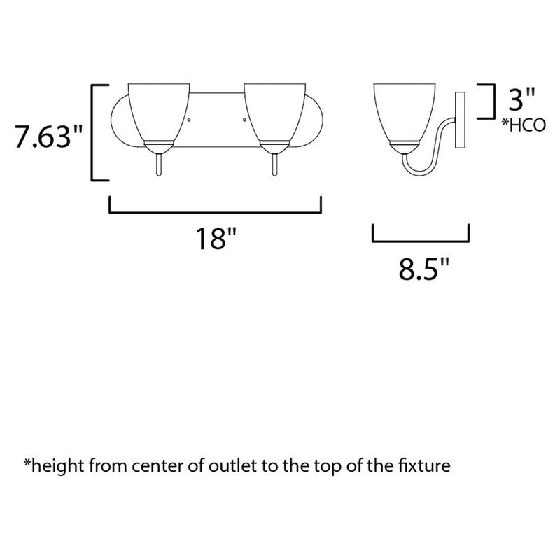Maxim 11382FTSN - Axis 2 Light 18" Vanity Light