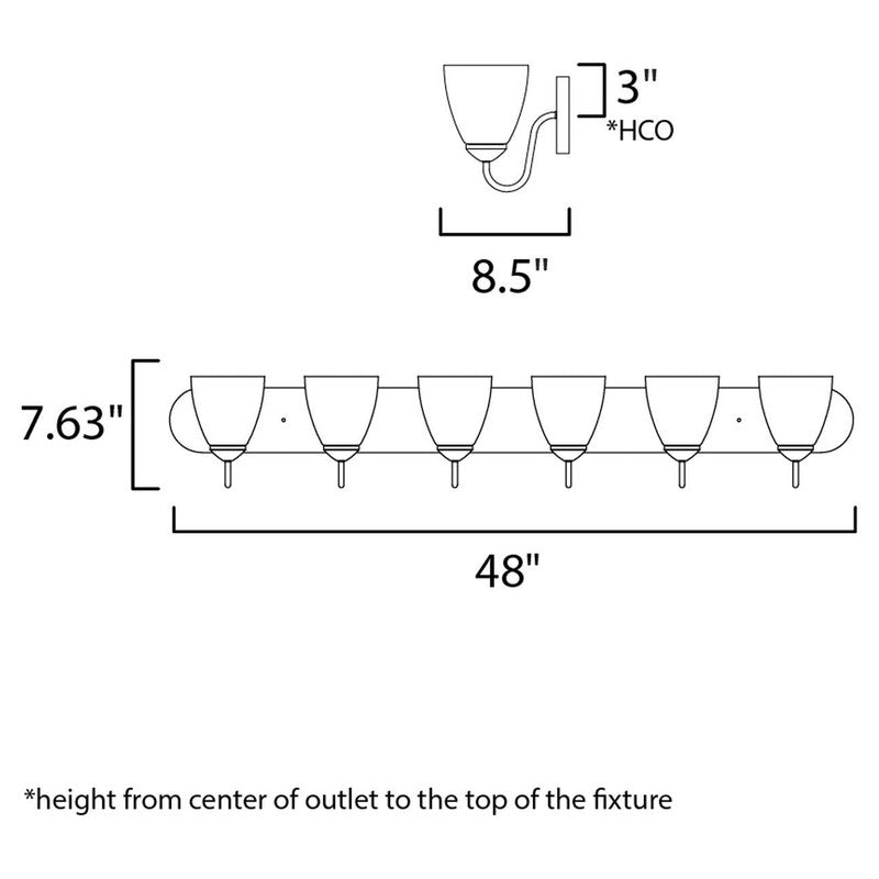 Maxim 11386FTSN - Axis 6 Light 48" Vanity Light